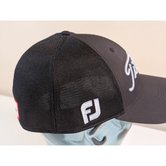 Titleist Footjoy FJ Tour Pro V1 Performance Mesh Golf Hat, Black White, Size M/L - Picture 5 of 8